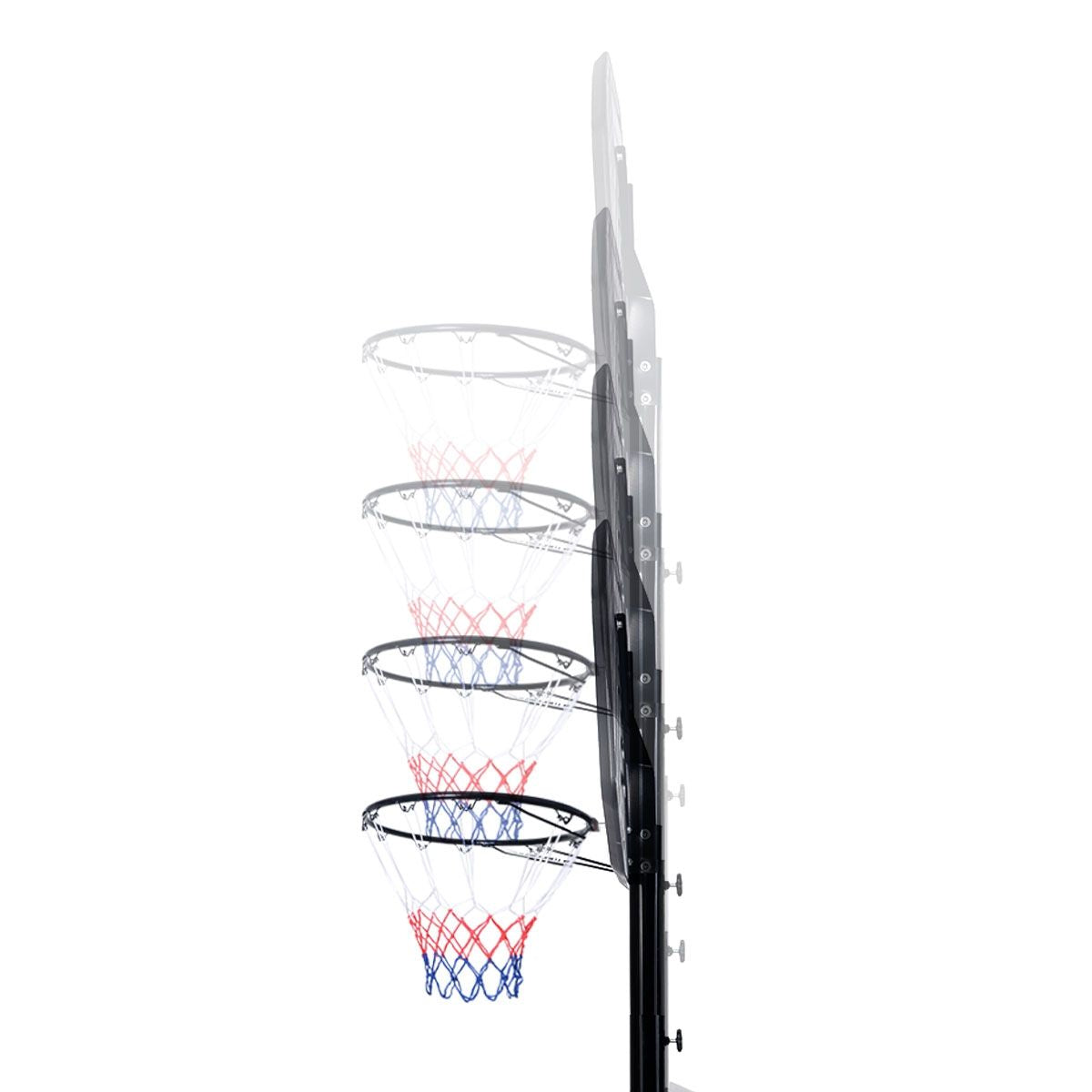 Panier De Basket Sur Pied Réglable Avec 2 Roues Hauteur Réglable 220-305Cm Base Remplissable Pour Enfants Ados Adultes