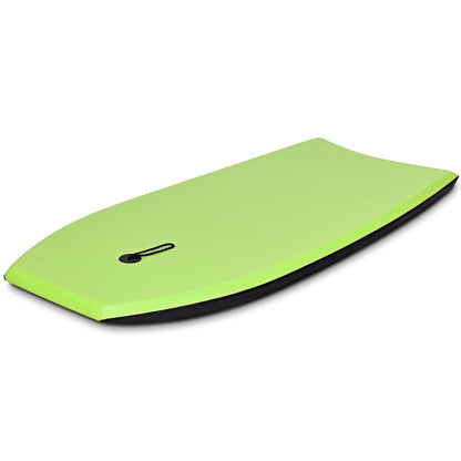 Bodyboard 41 Pouces Avec Sangle De 90 CM Planche De Surf Avec Motif De Crâne Cool De Couleur Vert Pour Adulte